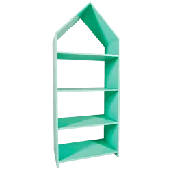 Стеллаж домик мятный