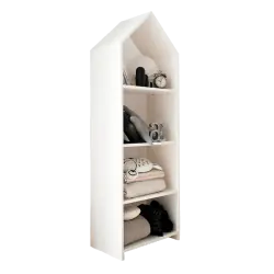 Стеллаж домик белый с задней стенкой