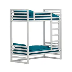 Двухъярусная кровать башня серый на 25см ножках