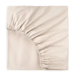 Простынь на резинке бежевого цвета на матрас размером 90x160