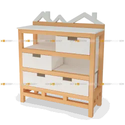 Комод домик детский для вещей и игрушек дуди вуди