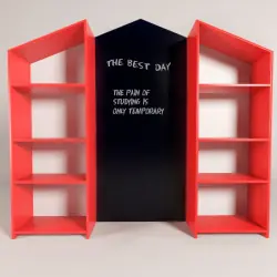 Грифельная доска для стеллажа высота 150см ширина 50см