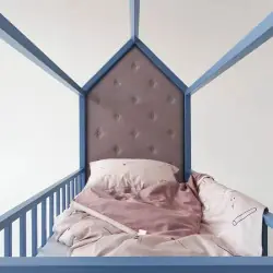 Мягкое изголовье серое