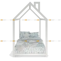 Кровать домик белый doodywoody