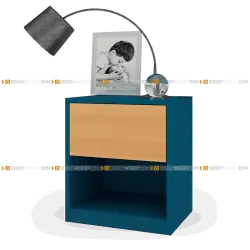 Детская тумбочка с выдвижным ящиком из шпона | Натуральные материалы | DOODYWOODY