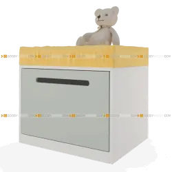 Система хранения возле окна. Тумба с выдвижным ящиком