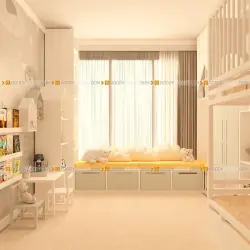 Детская комната с двухъярусной кроватью