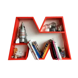 Полка буква М для книг и игрушек