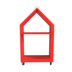 Тумба-домик красная DOODYWOODY – прикроватный домик на колесиках | Купить в интернет-магазине