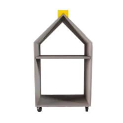 Тумба-домик серая DOODYWOODY – прикроватный домик на колесиках | Купить в интернет-магазине
