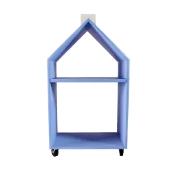 Тумба-домик синяя DOODYWOODY – прикроватный домик на колесиках | Купить в интернет-магазине