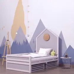 Кровать RECTANGLE с изголовьем и выкатными ящиками