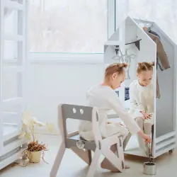 Напольная вешалка дом с зеркалом