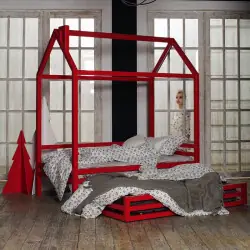 Кровать домик с выдвижной кроватью doodywoody