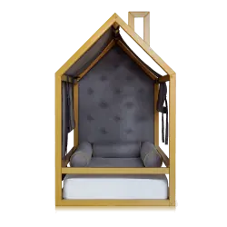 Кровать домик с мягким изголовьем doodywoody