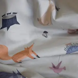 Комплект постельного белья принт Лесные звери размер M