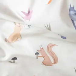 Комплект постельного белья принт Лесные звери размер L